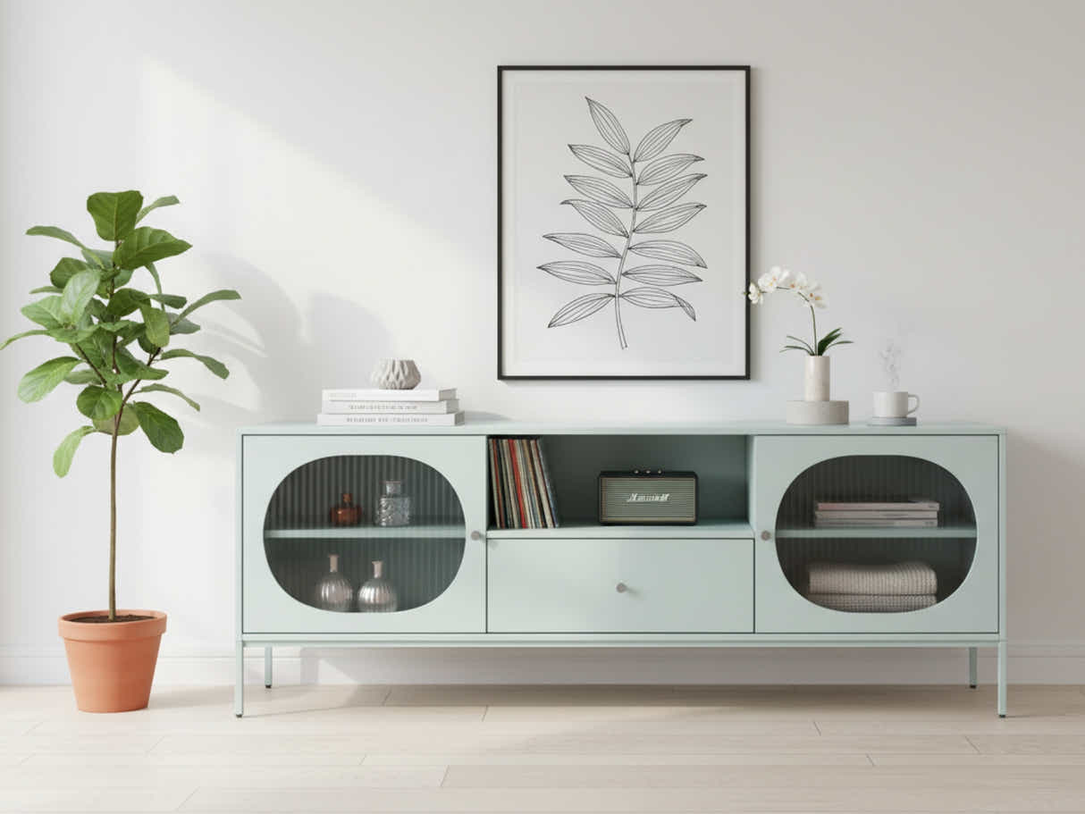 Lonna Steel Entertainment Unit Mint - 160 cm