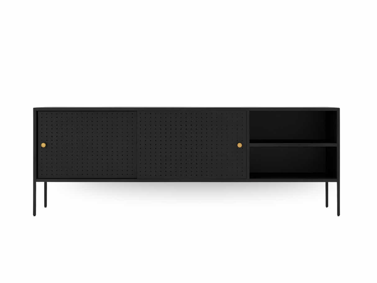 Lonna Steel Entertainment Unit Black - 160 cm