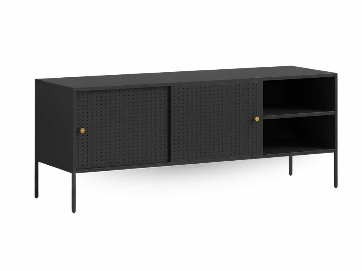 Lonna Steel Entertainment Unit Black - 160 cm