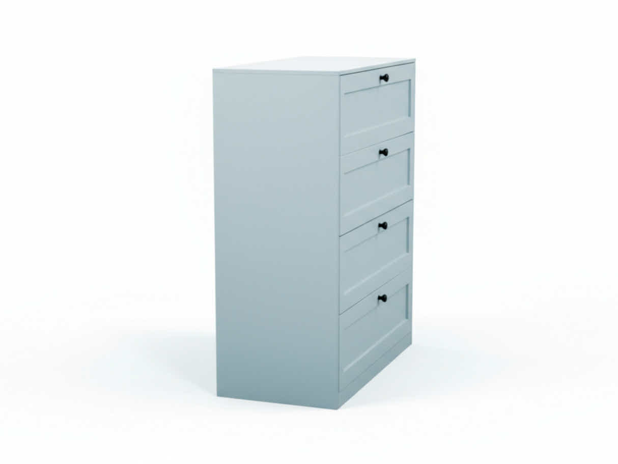 Lonna Steel 4-Drawer Tallboy - Mint