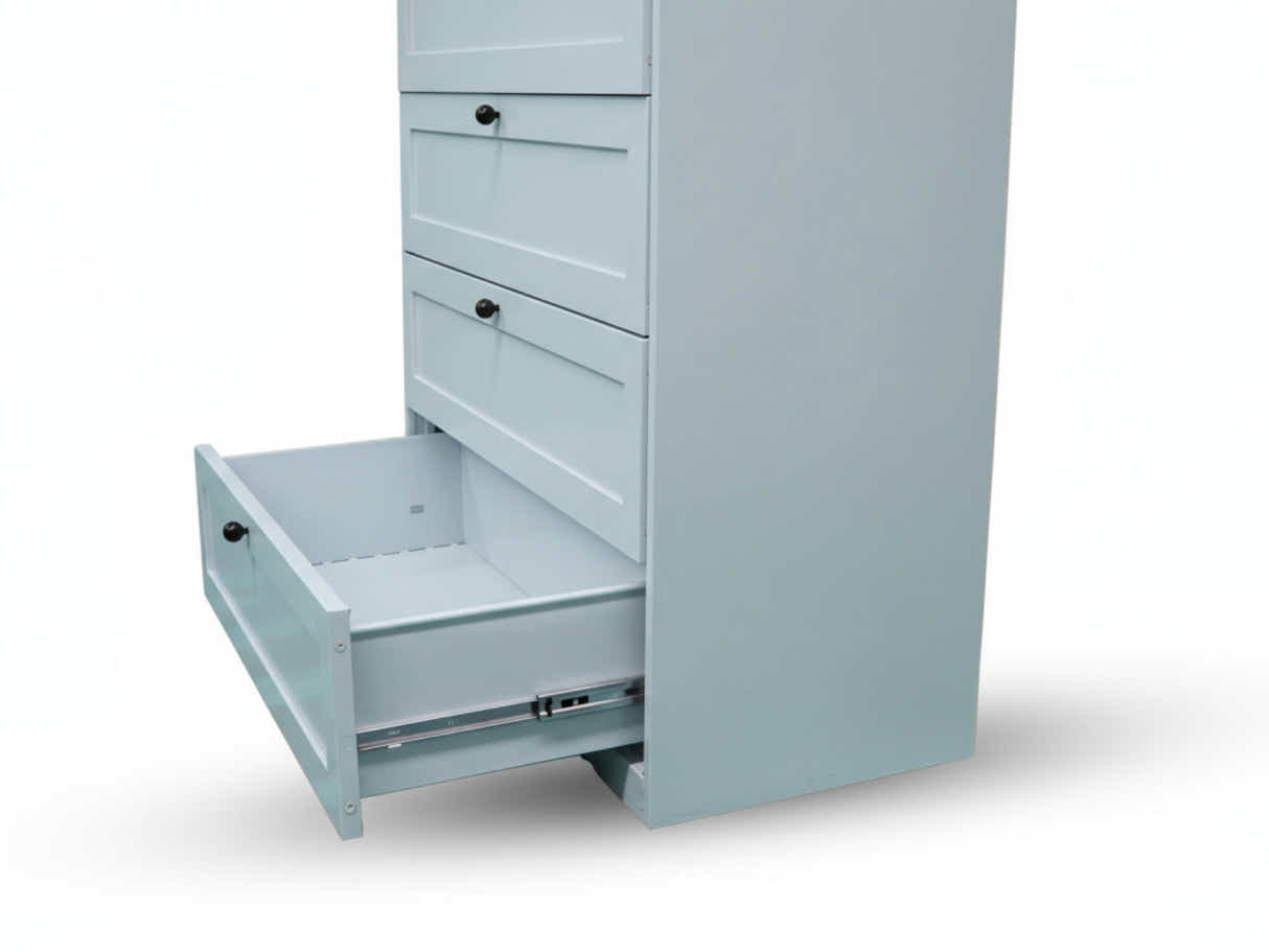 Lonna Steel 4-Drawer Tallboy - Mint