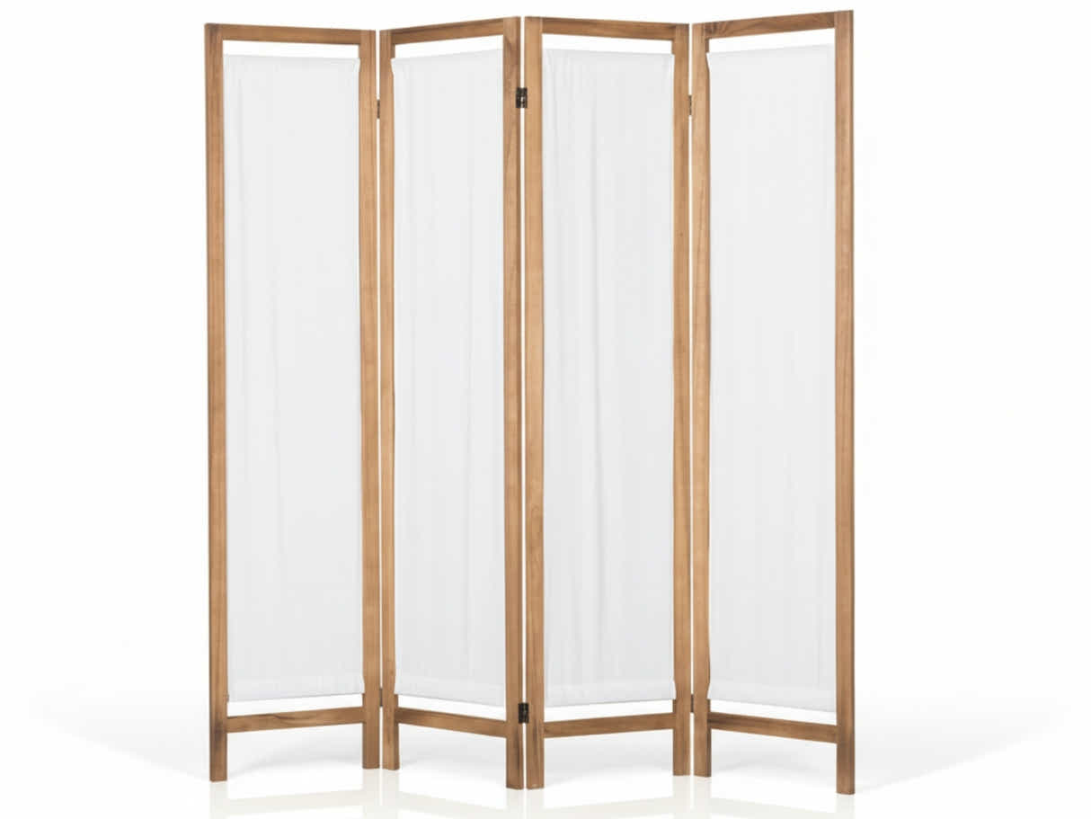 4-Panel Room Divider D S1 - Brown