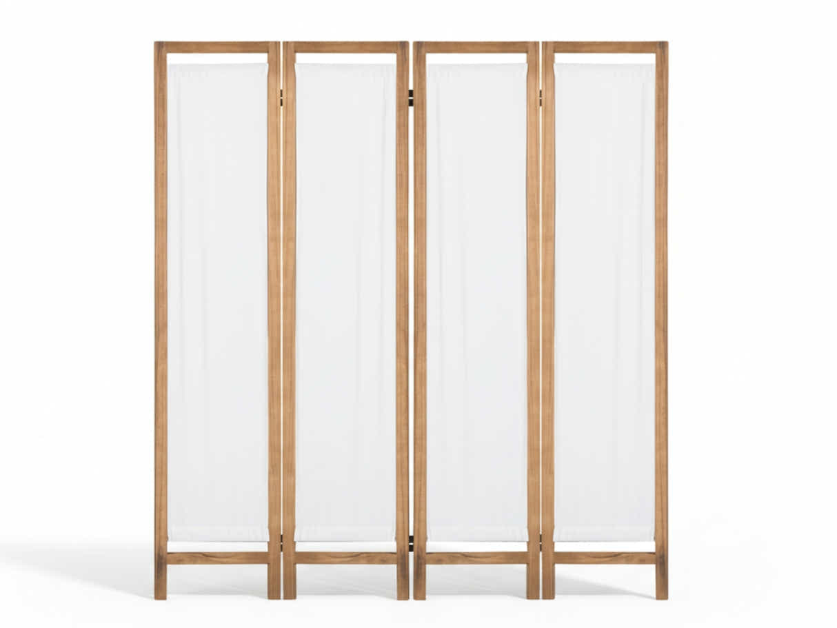 4-Panel Room Divider D S1 - Brown