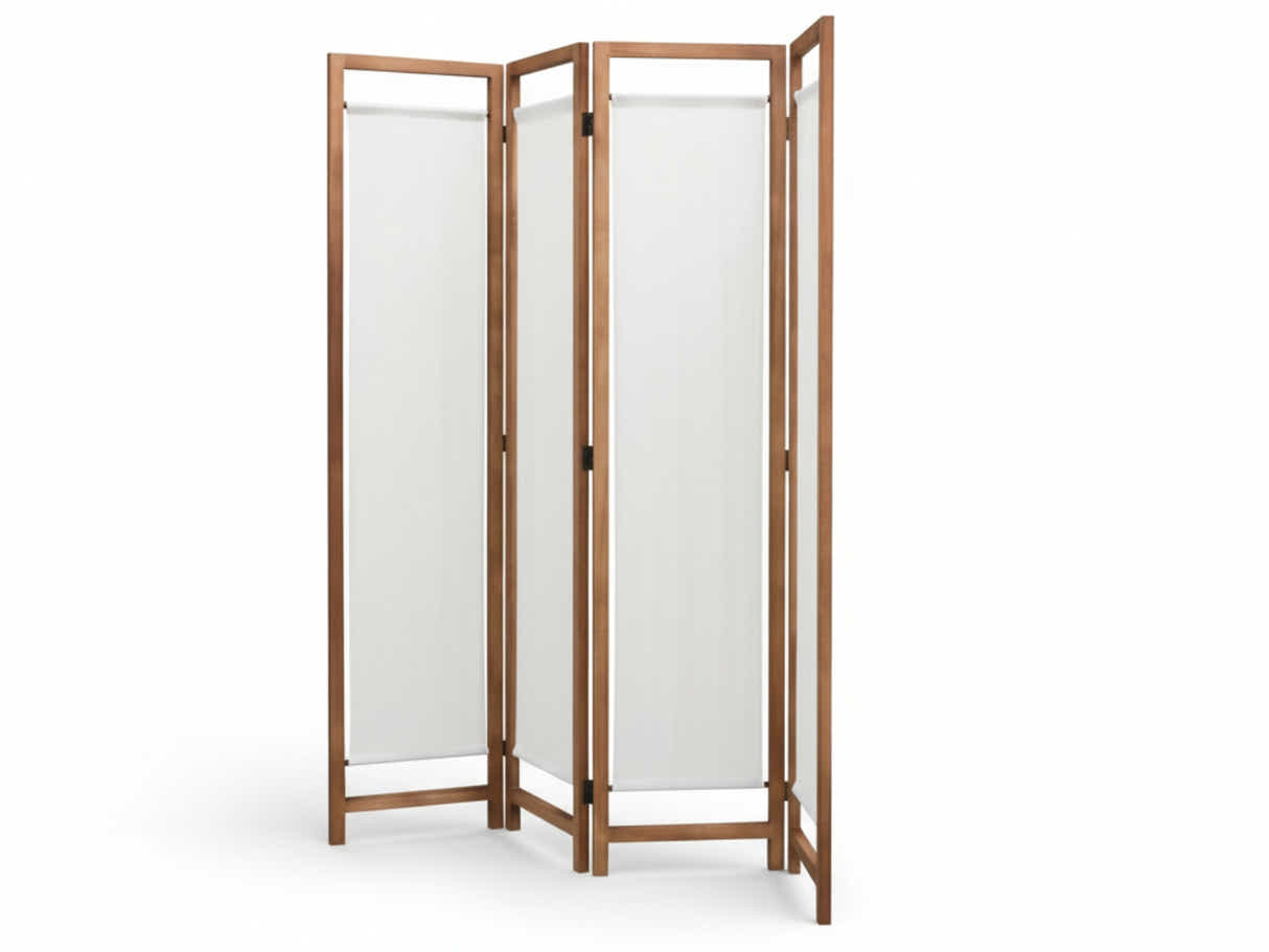 4-Panel Room Divider D S1 - Brown