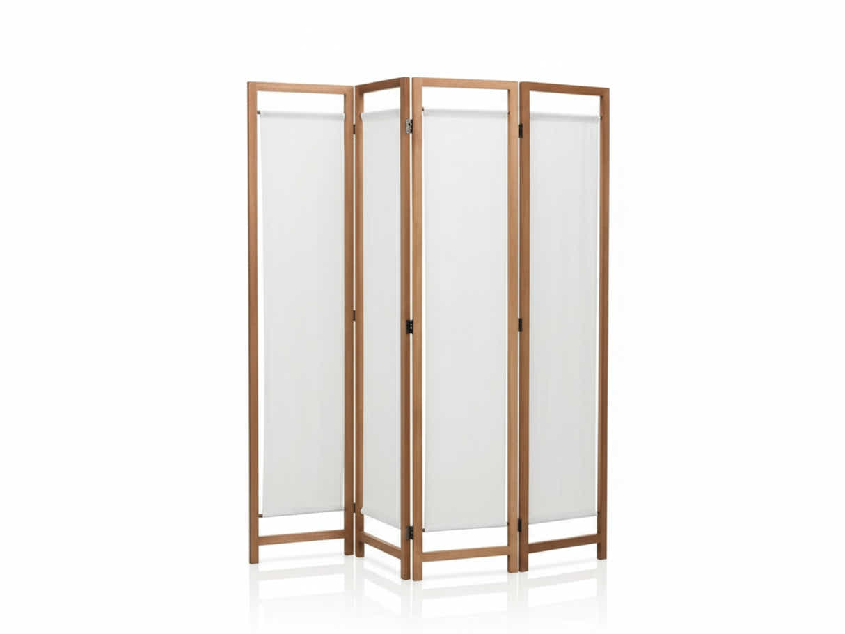 4-Panel Room Divider D S1 - Brown