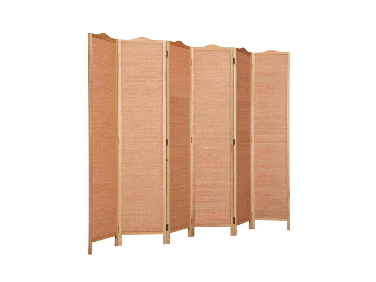 6-Panel Room Divider D S2 - Brown