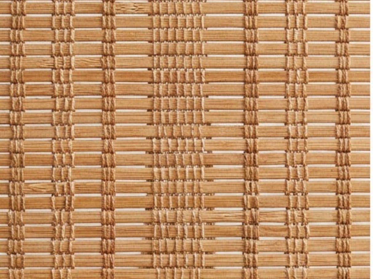 4-Panel Room Divider with Bamboo - Brown