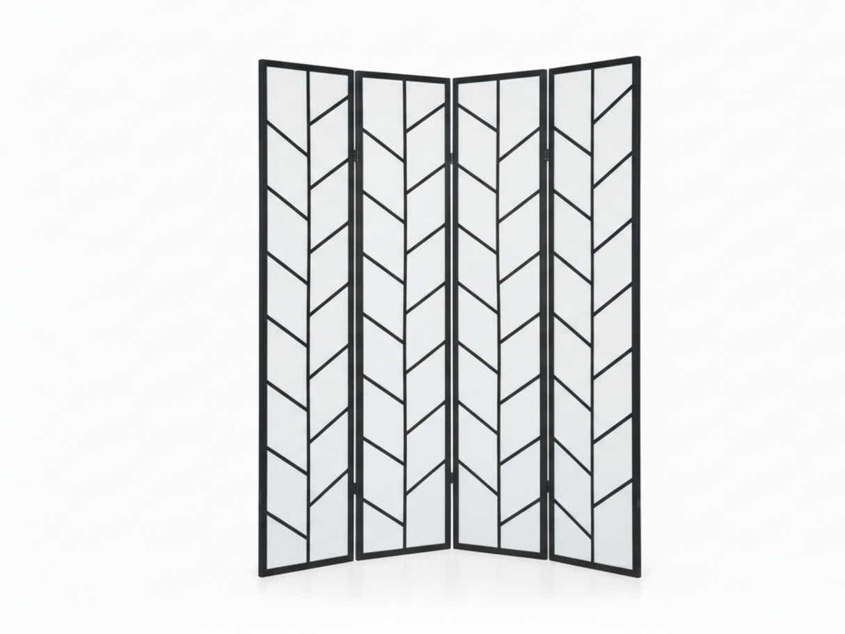 4-Panel Room Divider D P1 - Black