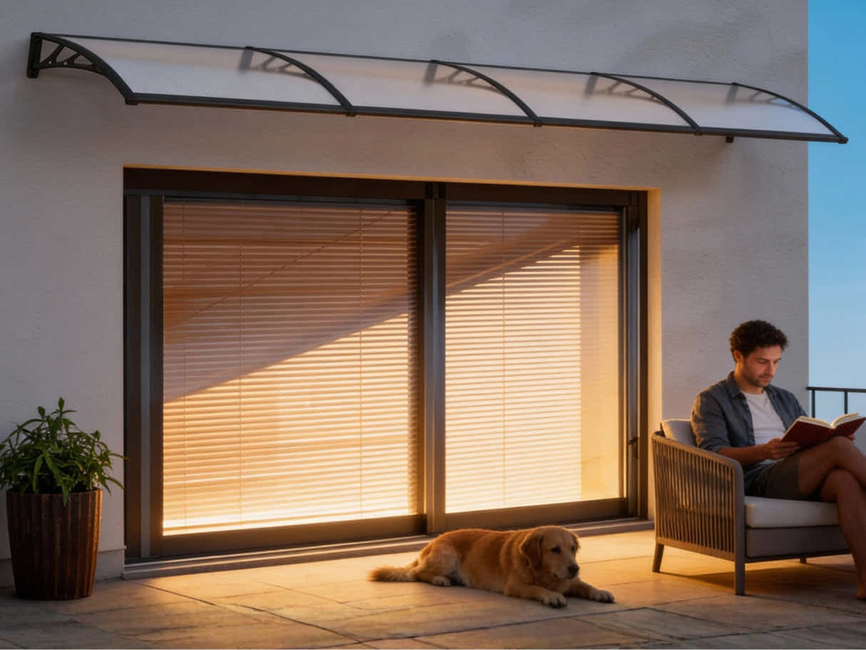Clear Window Awning 100cm x 400cm