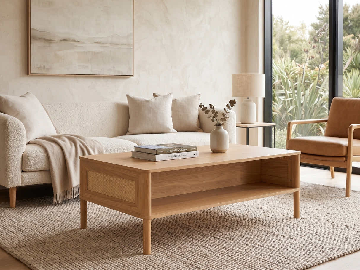 Naturlig Coffee Table with Shelf