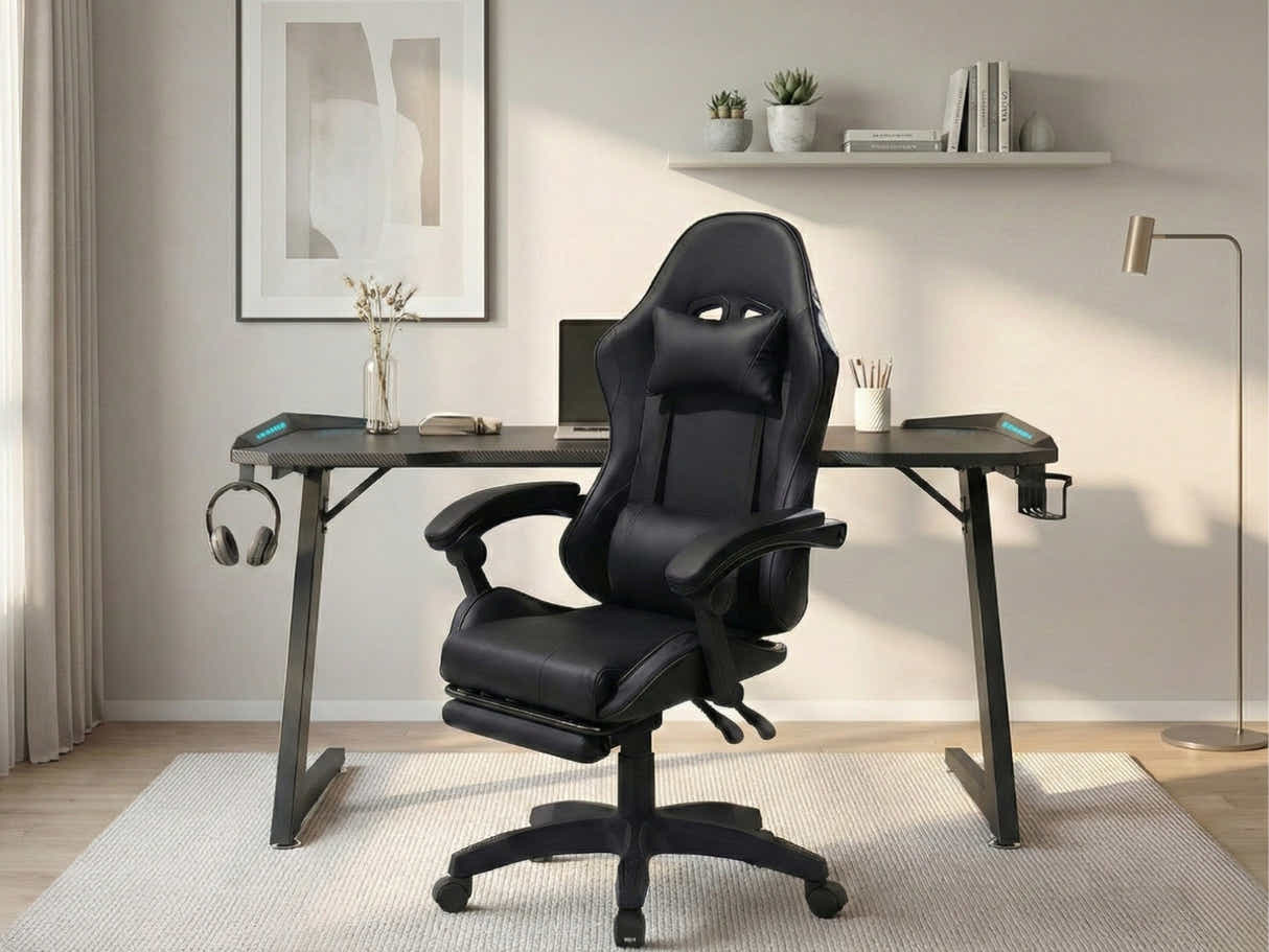 Gaming Table Z9 140cm & Nicola Gaming chair PVC Black