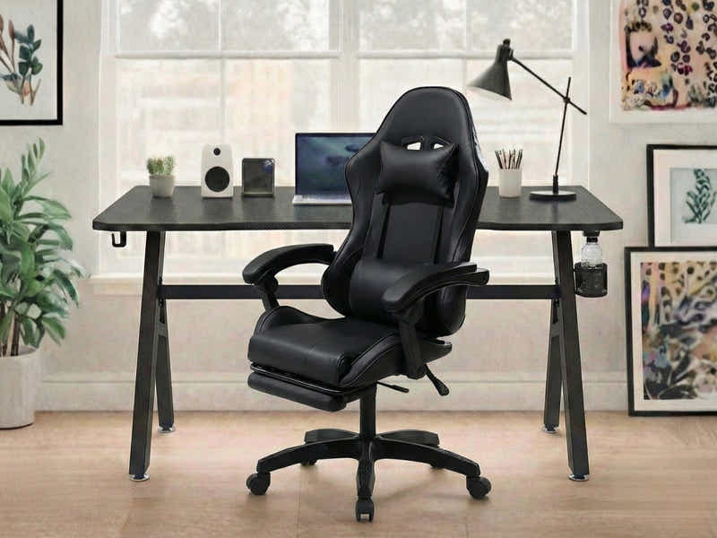 Gaming Table R6 120cm & Faron Gaming Chair PVC Black