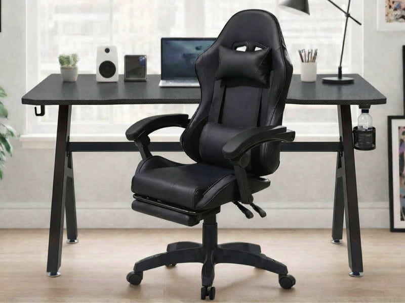Gaming Table R6 140cm & Nicola Gaming chair PVC Black