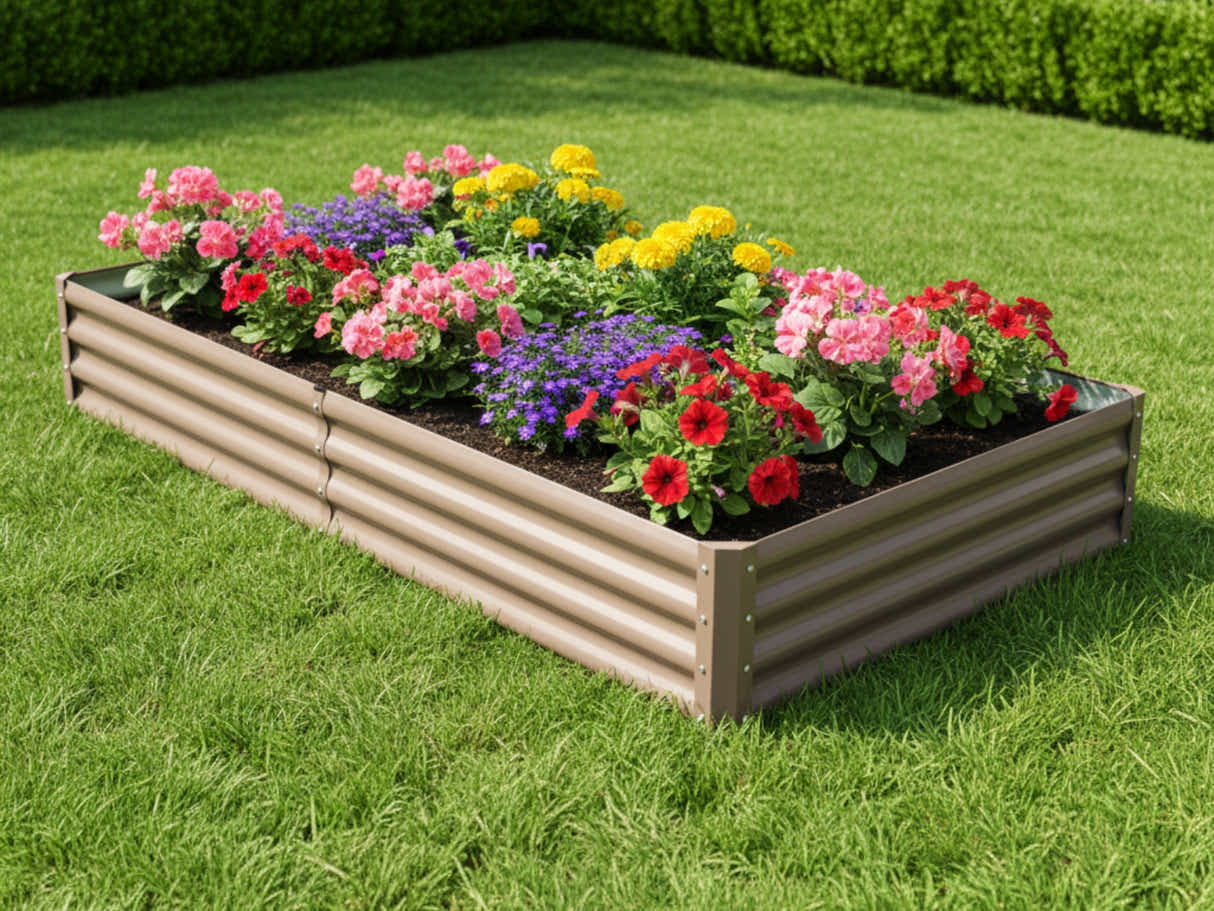 DS Galvanized Steel Garden Bed 240x120x30 cm