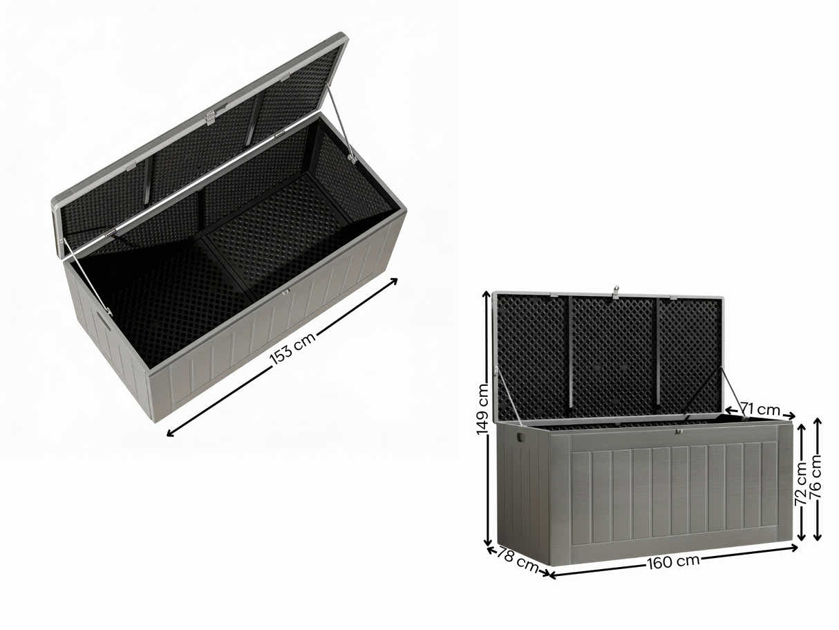DS Outdoor Storage Box 830L - Grey