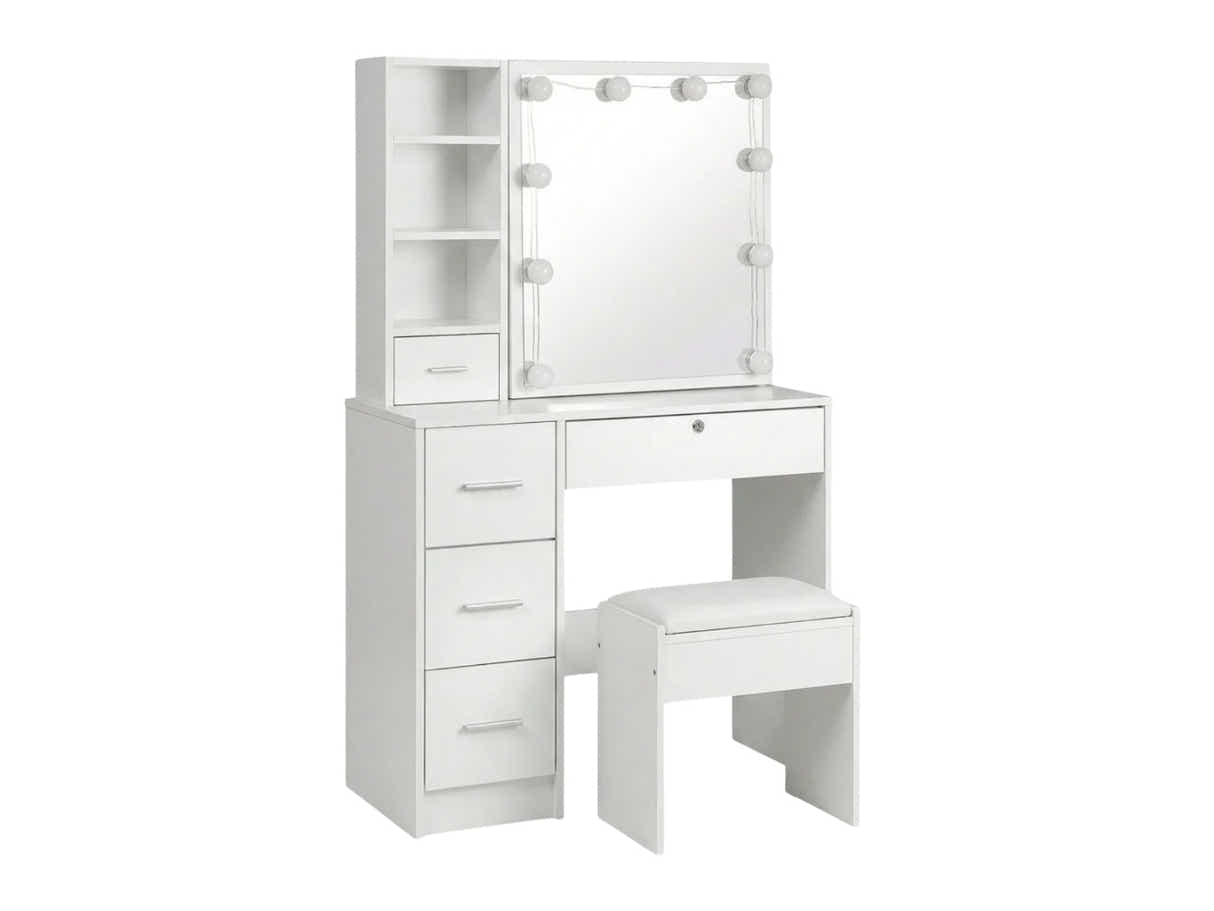Ignited LED Dressing Table - White