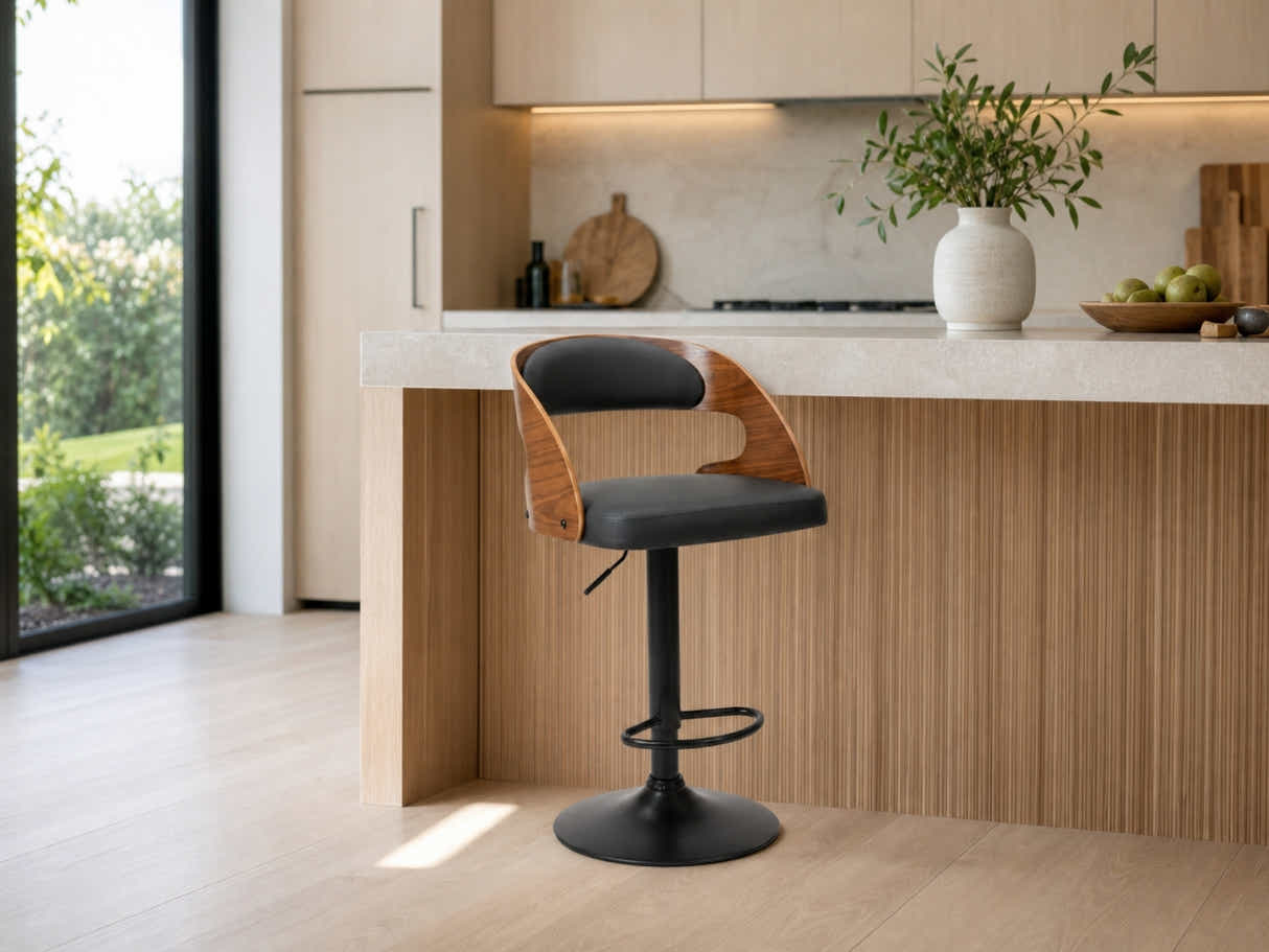 Bentwood Swivel Bar Stool