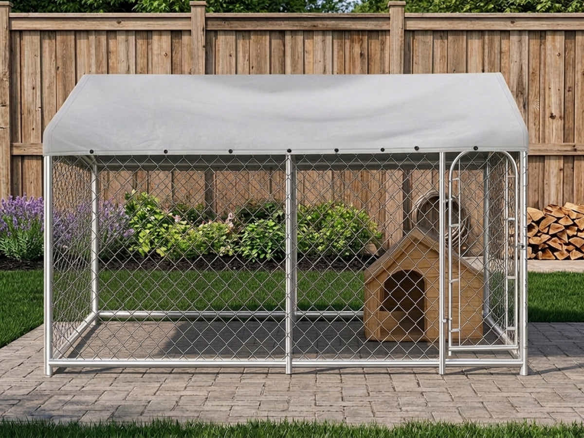 Dog Run with Roof - 4m x 2.3m x 2.3m