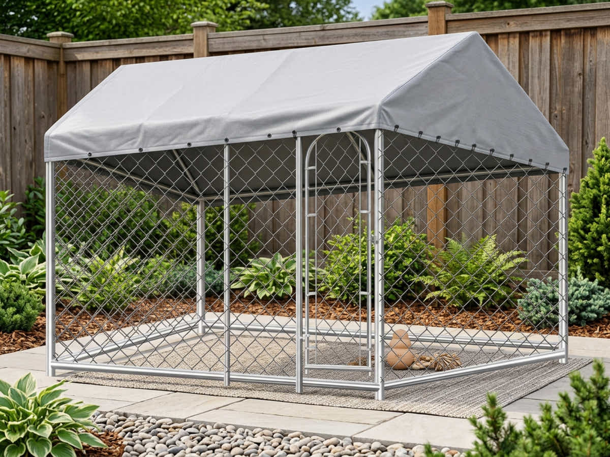 Dog Run with Roof - 4m x 2.3m x 2.3m