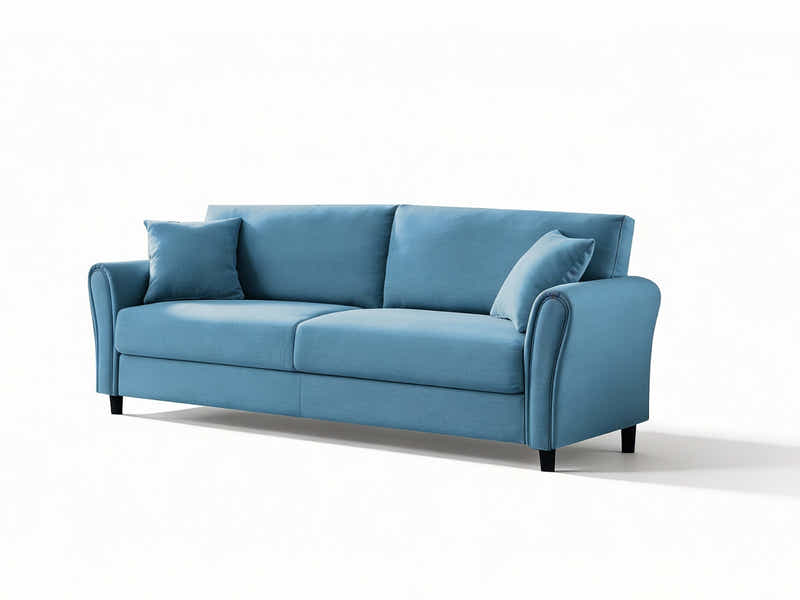 New Cozza Linen Sofa - Blue