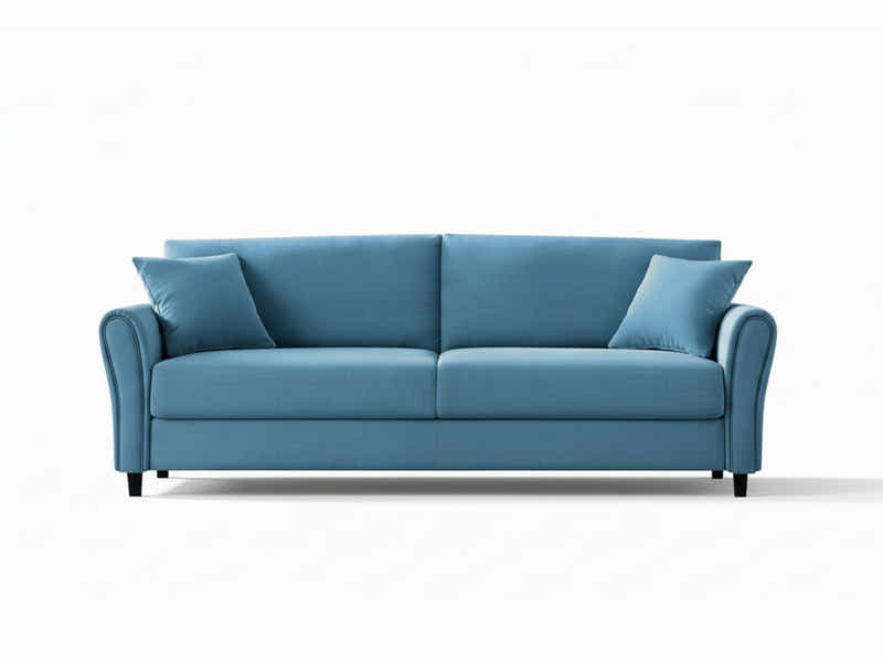 New Cozza Linen Sofa - Blue