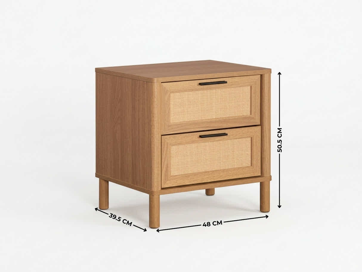 Naturlig Plus 2-Drawer Bedside Table