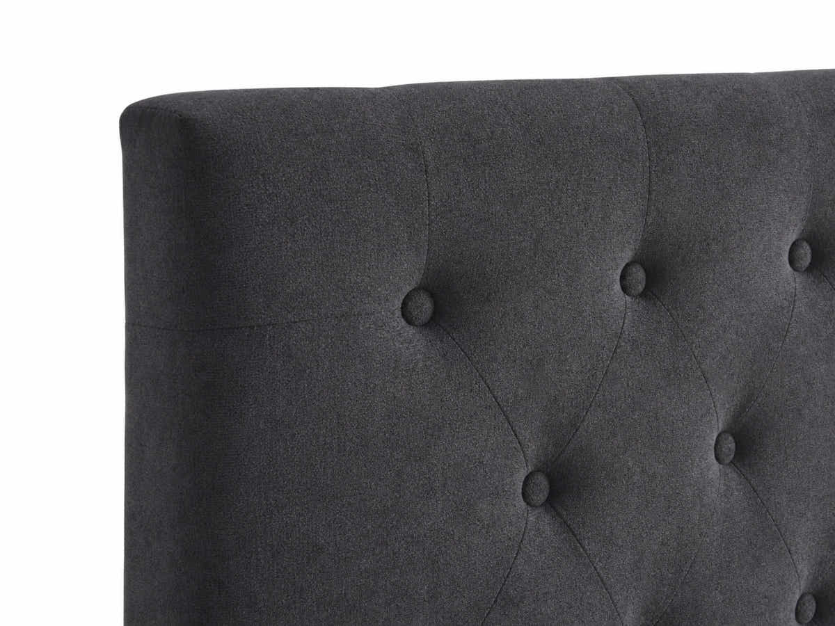 Rakel Linen Headboard Black - King