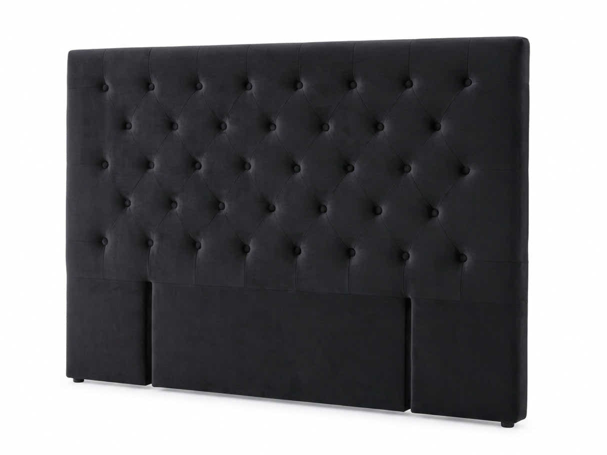 Rakel Velvet Headboard Black- King