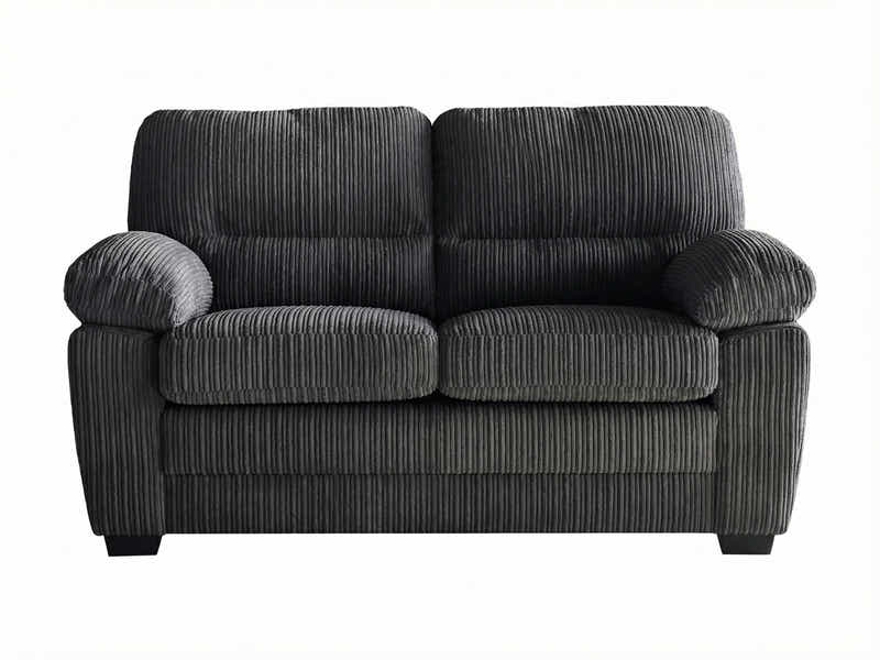 Lincole Corduroy 2-Piece Sofa Set - Dark Grey