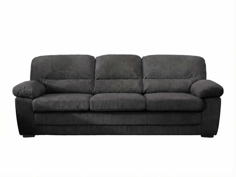 Lincole Corduroy 2-Piece Sofa Set - Dark Grey