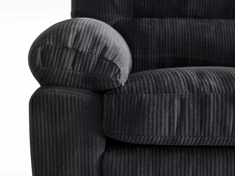 Lincole Corduroy 2-Piece Sofa Set - Dark Grey
