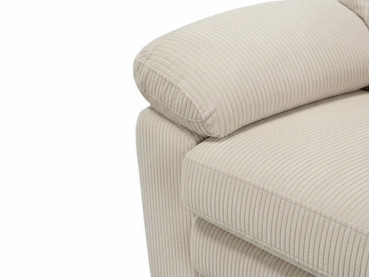 Lincole Corduroy 2-Piece Sofa Set - Beige