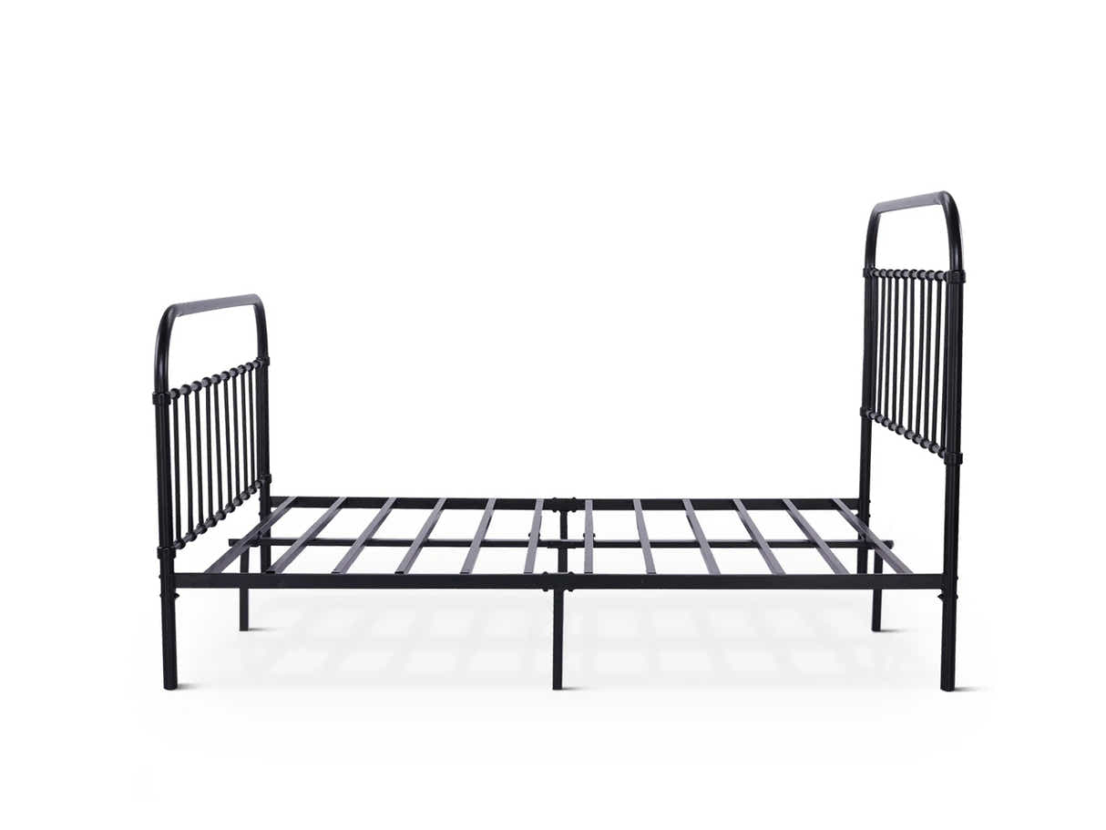 Darcy High Back Metal Bed Frame Black - King