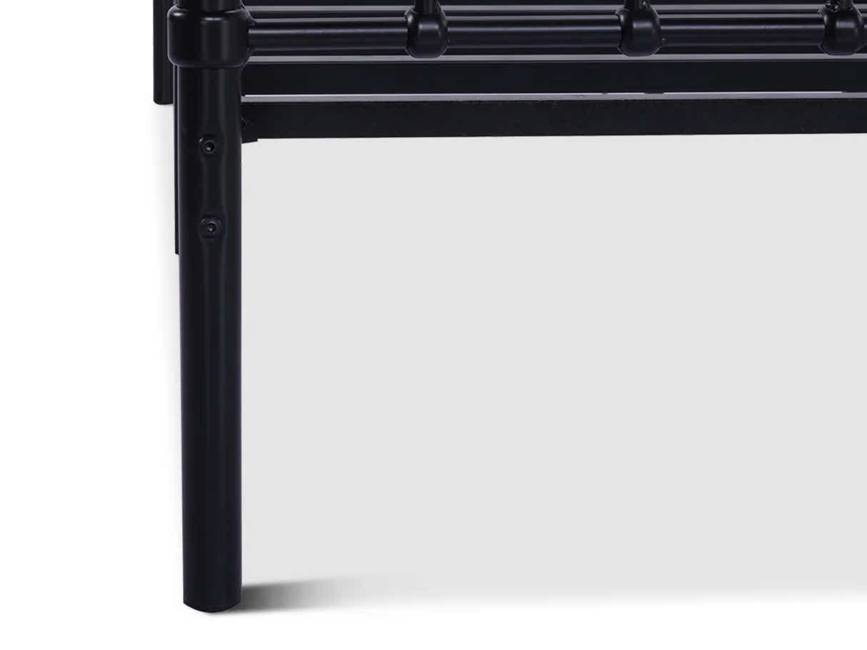 Darcy High Back Metal Bed Frame Black - King
