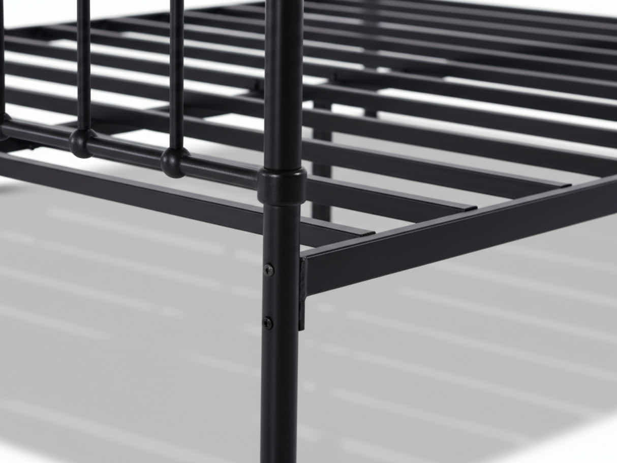 Darcy High Back Metal Bed Frame Black - King