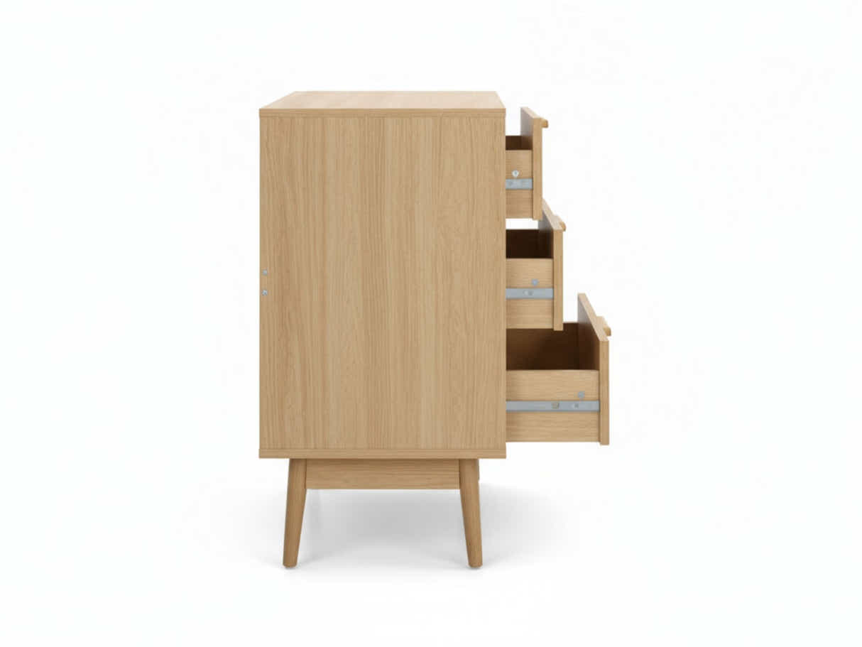 Naturlig 3-Drawer Chest