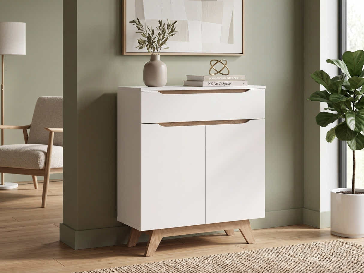 Simona 2-Door Shoe Cabinet With Drawer