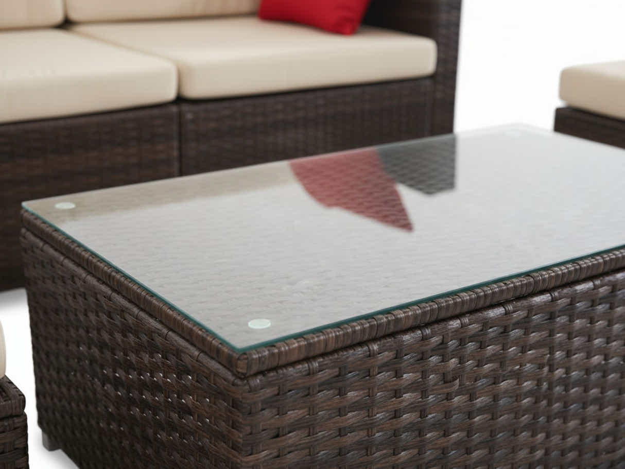 Caelan 5-Piece Outdoor Set - Brown + Beige