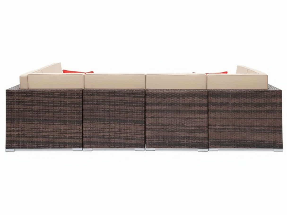 Caelan 7-Piece Outdoor Set - Brown + Beige