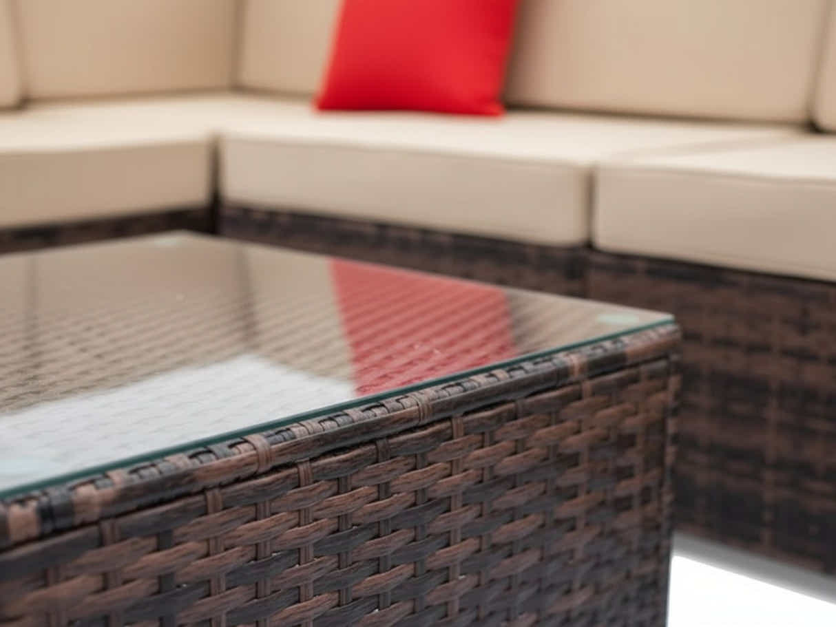 Caelan 7-Piece Outdoor Set - Brown + Beige