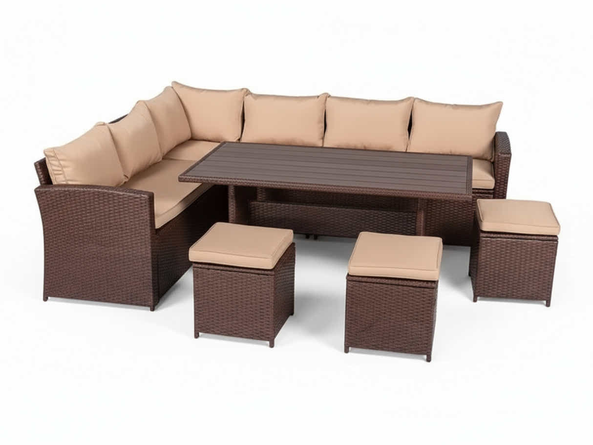 Allyn 8-Piece Outdoor Set - Brown