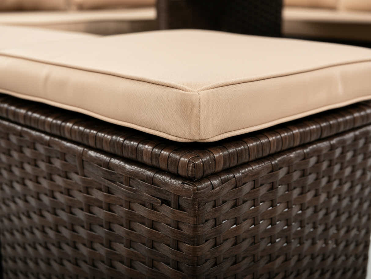 Allyn 8-Piece Outdoor Set - Brown