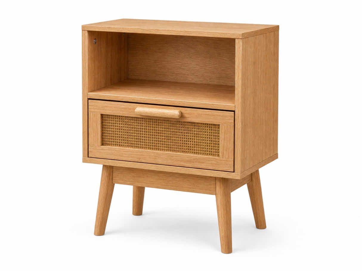 Naturlig Double Storage Bedside Table