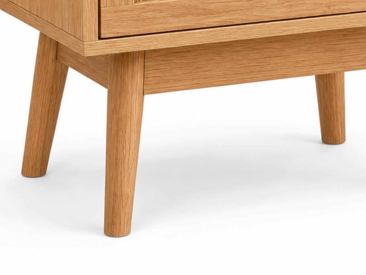 Naturlig Double Storage Bedside Table
