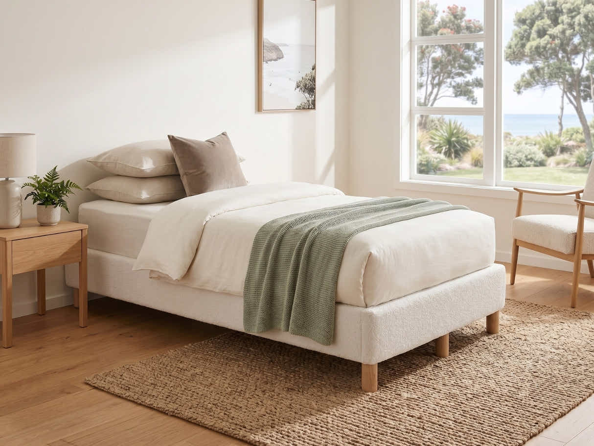 Xclusive Boucle Bed Base - Single