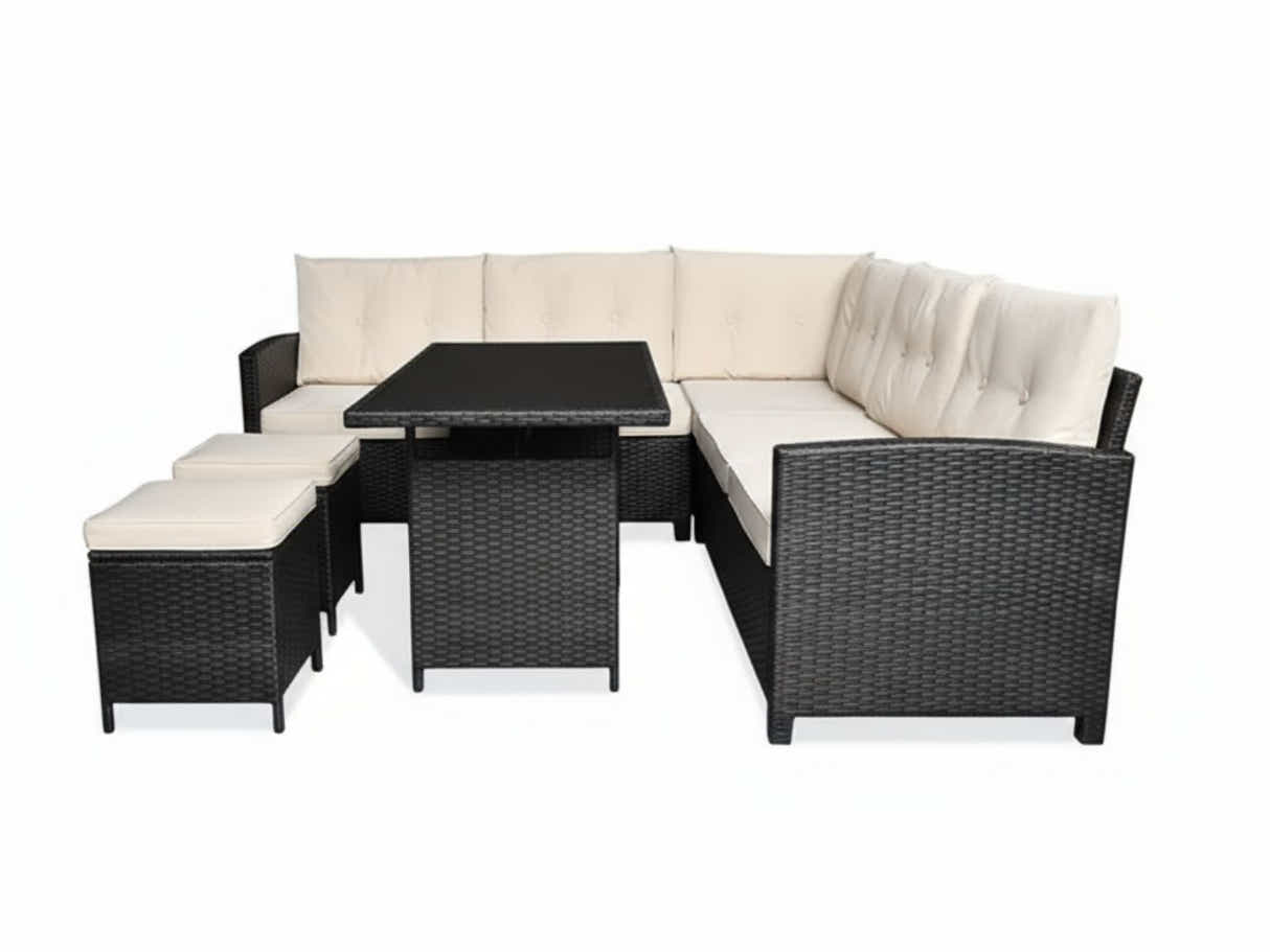 Laia 6-Piece Outdoor Set - Brown + Beige