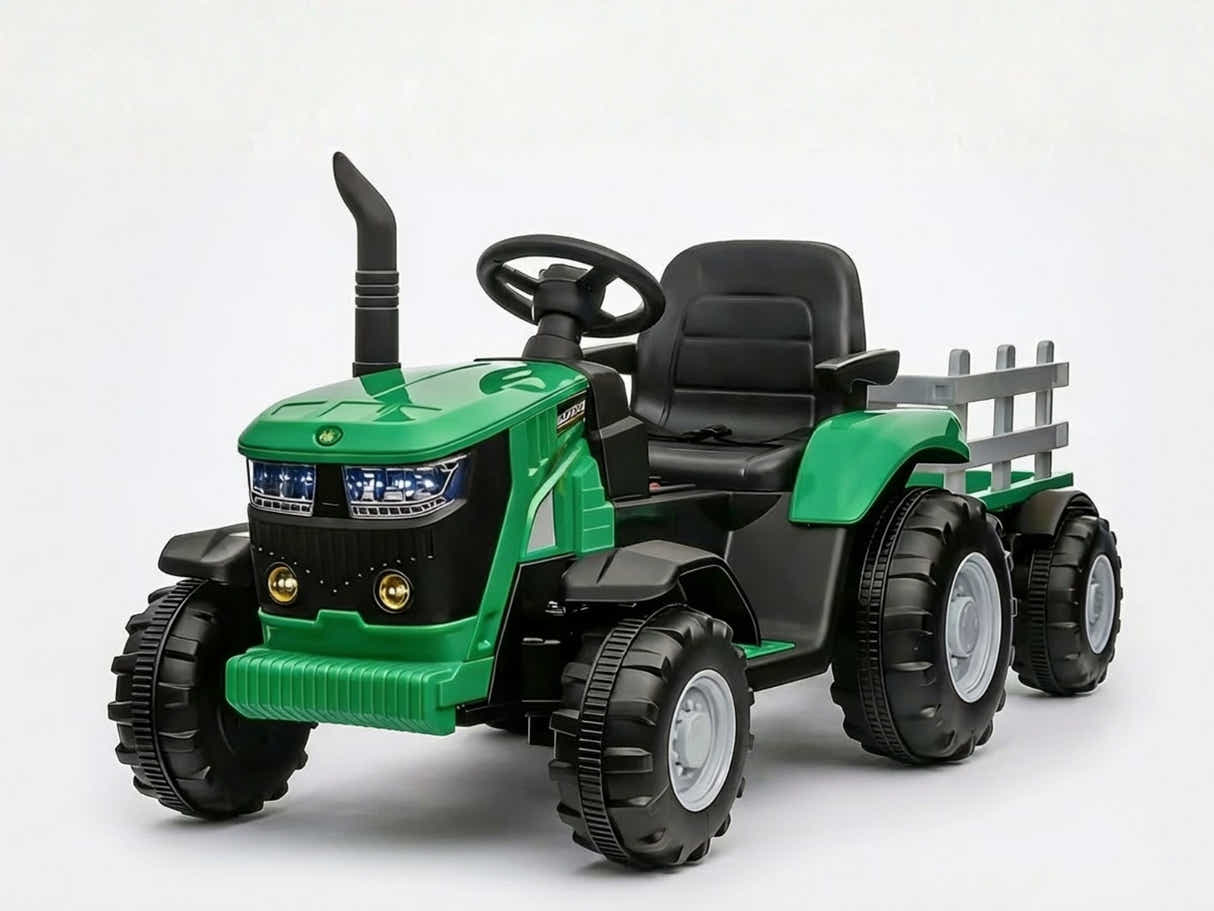 Ride On Tractor With Trailler Green