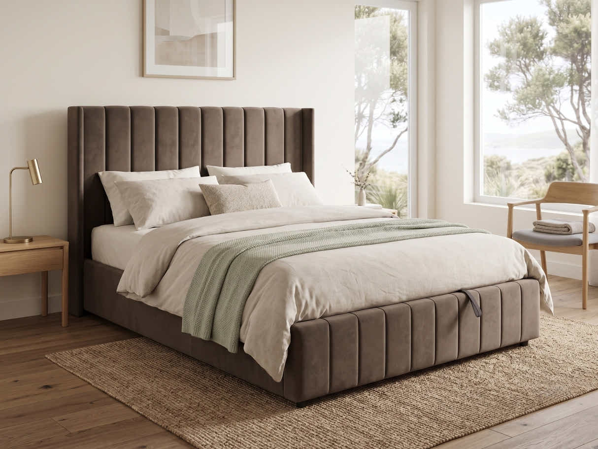 DS Gyllene Storage Bed Brown - Queen