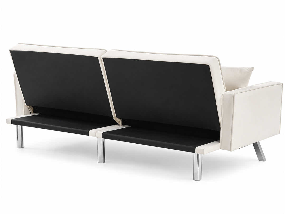 DS Legen Futon Sofa Bed Velvet - Beige