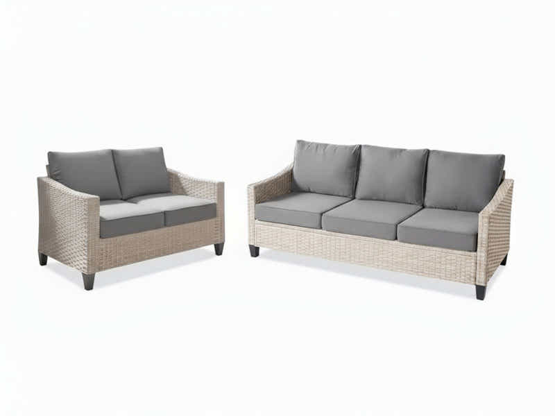 Sanstar 2PC Patio Set Khaki+Grey